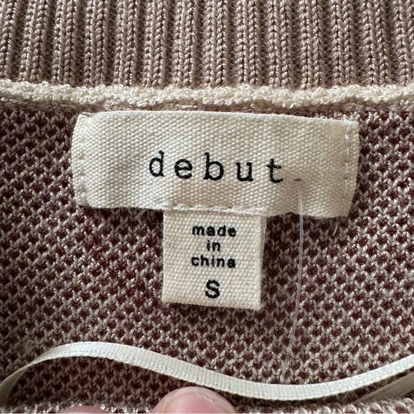 Debut Women’s Knit Short Sleeve Shirt Dogs Corgi Schnauzer Tan Size S - Picture 8 of 8